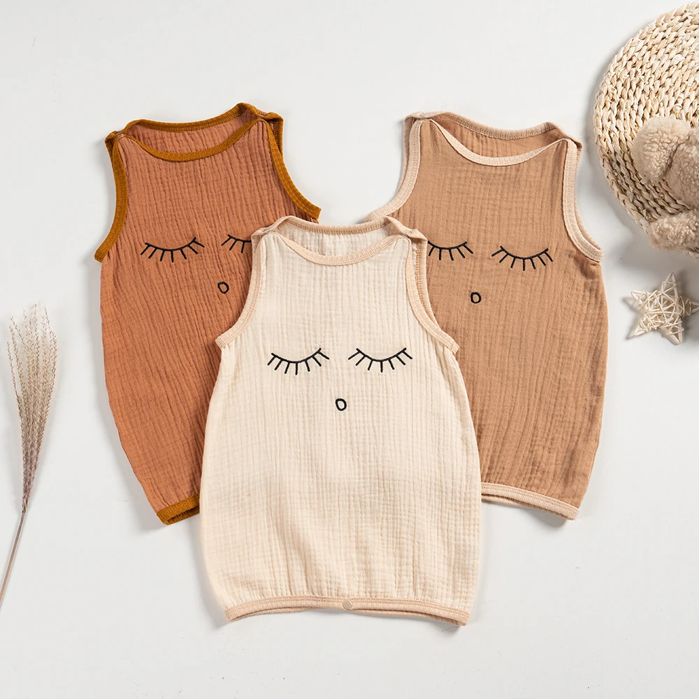 신생아 여름 롬퍼, 귀여운 린넨 코튼, 소녀 및 소년 원피스 의류, 어린이 홈웨어 바디 수트 