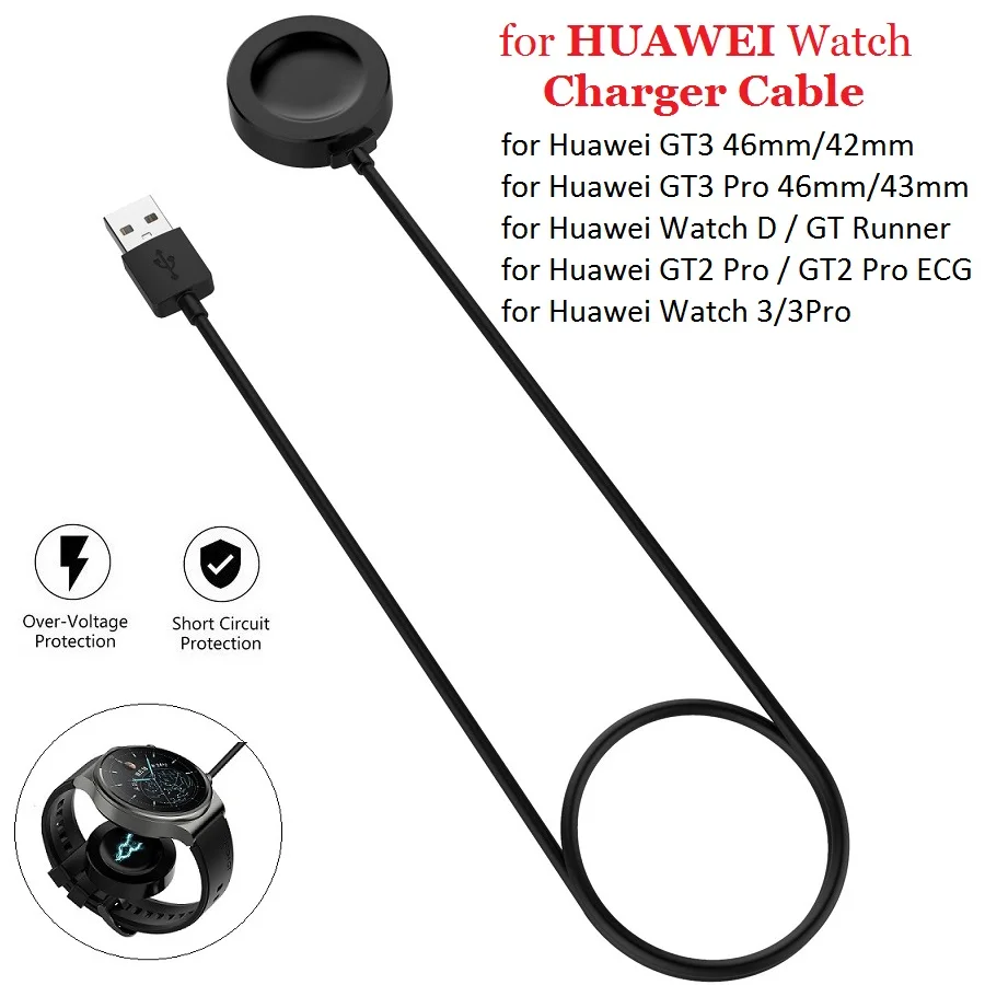 Kabel ładowarki do zegarka Huawei 3 GT3 Pro 43mm 46mm 42MM GT2 Pro GT Runner inteligentny zegarek USB magnetyczne ładowarki dokujące