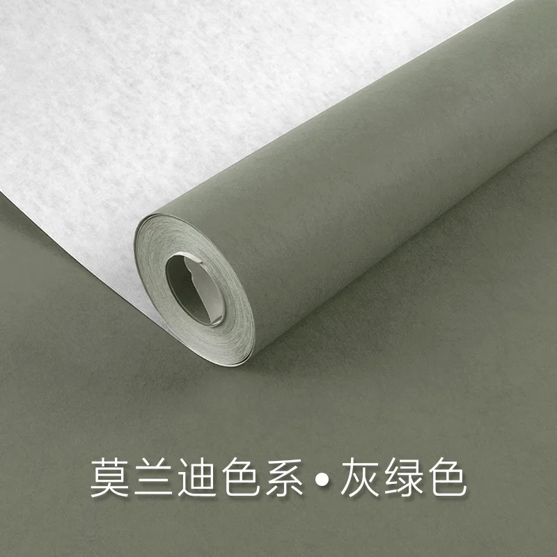 موراندي اللون رمادي أخضر خمر الأخضر خلفية غرفة المعيشة الشمال بلون غرفة نوم ميزة جدار ورق حائط من القماش غير المنسوج
