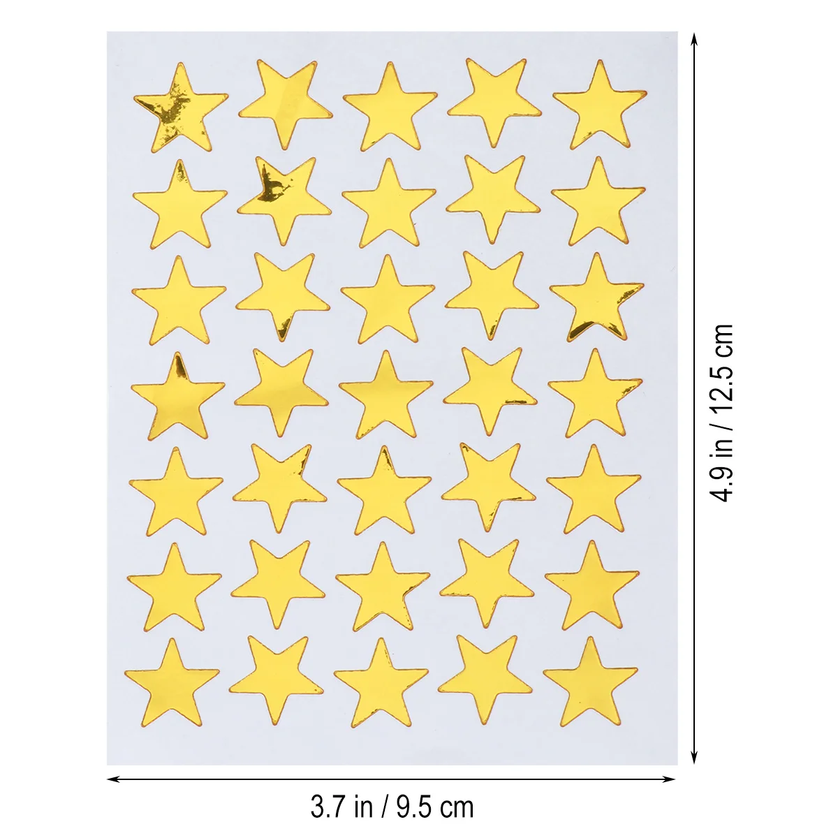 10Pcs Golden Stars Stickers Sparkle Five-Pointed Reward Stickers for Students Classroom Motivations Star Declas