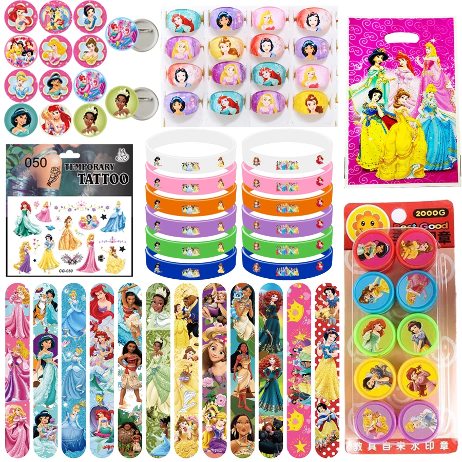 

Disney Princess Party Favors Slap bracelet Gift Bag Sticker Pinata Gifts Bag Birthday Party Decora Christmas Stocking Fillers