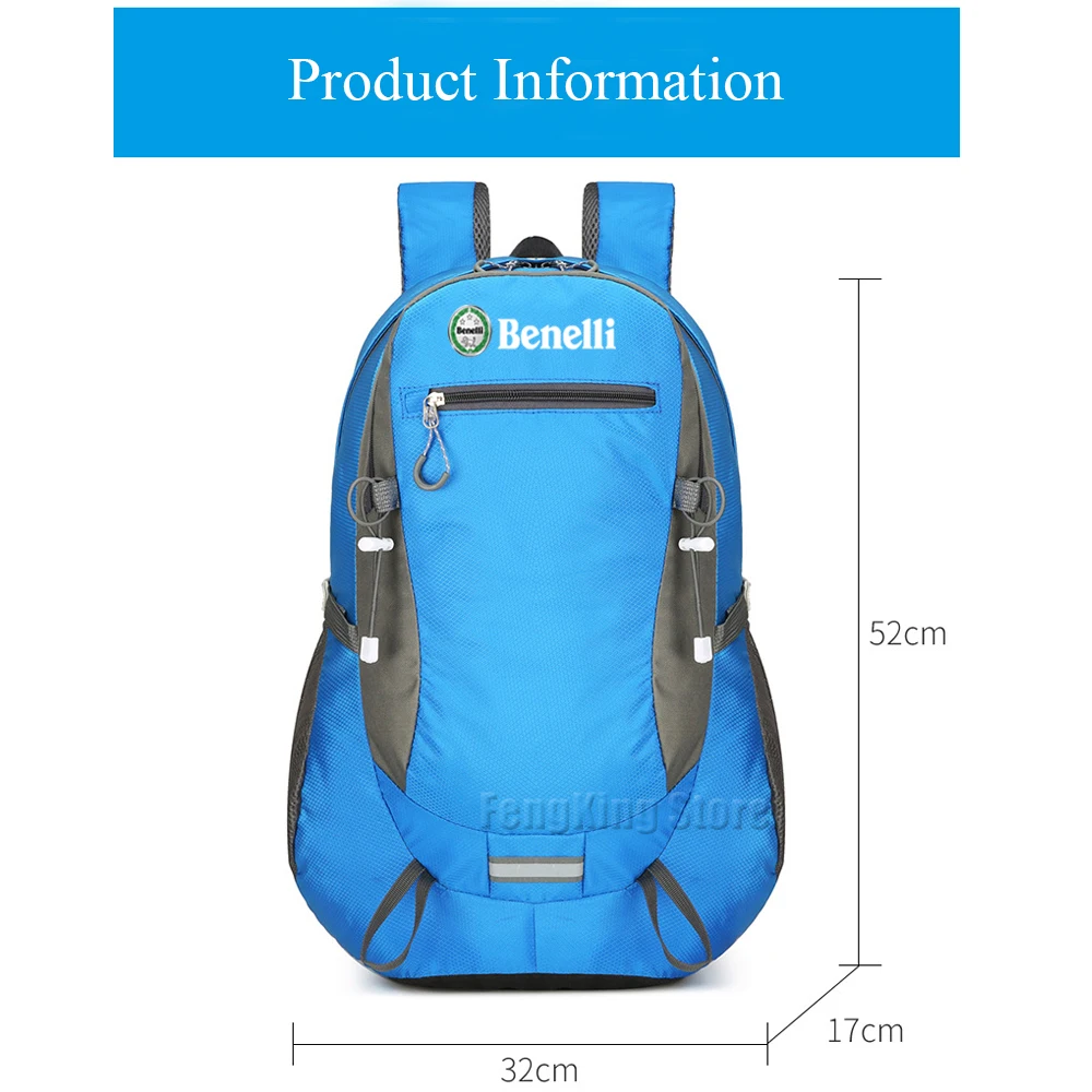 Bolsa de montanhismo para esportes ao ar livre para homens e mulheres, mochila com grande capacidade, Benelli TNT 125 TNT135 Jinpeng 40L, novo