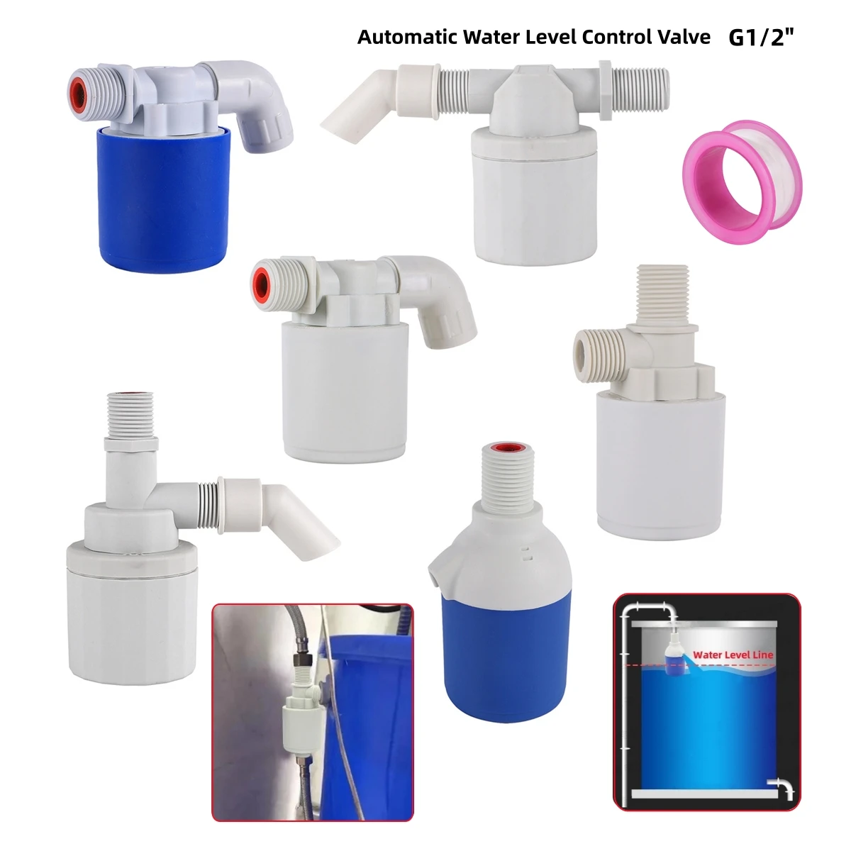 

G1/2 "автоматическое закрывание мини-поплавковый клапан нет необходимости электричество резервуар для воды разведение фермы водогрейный котел контроллер уровня воды 1 шт.