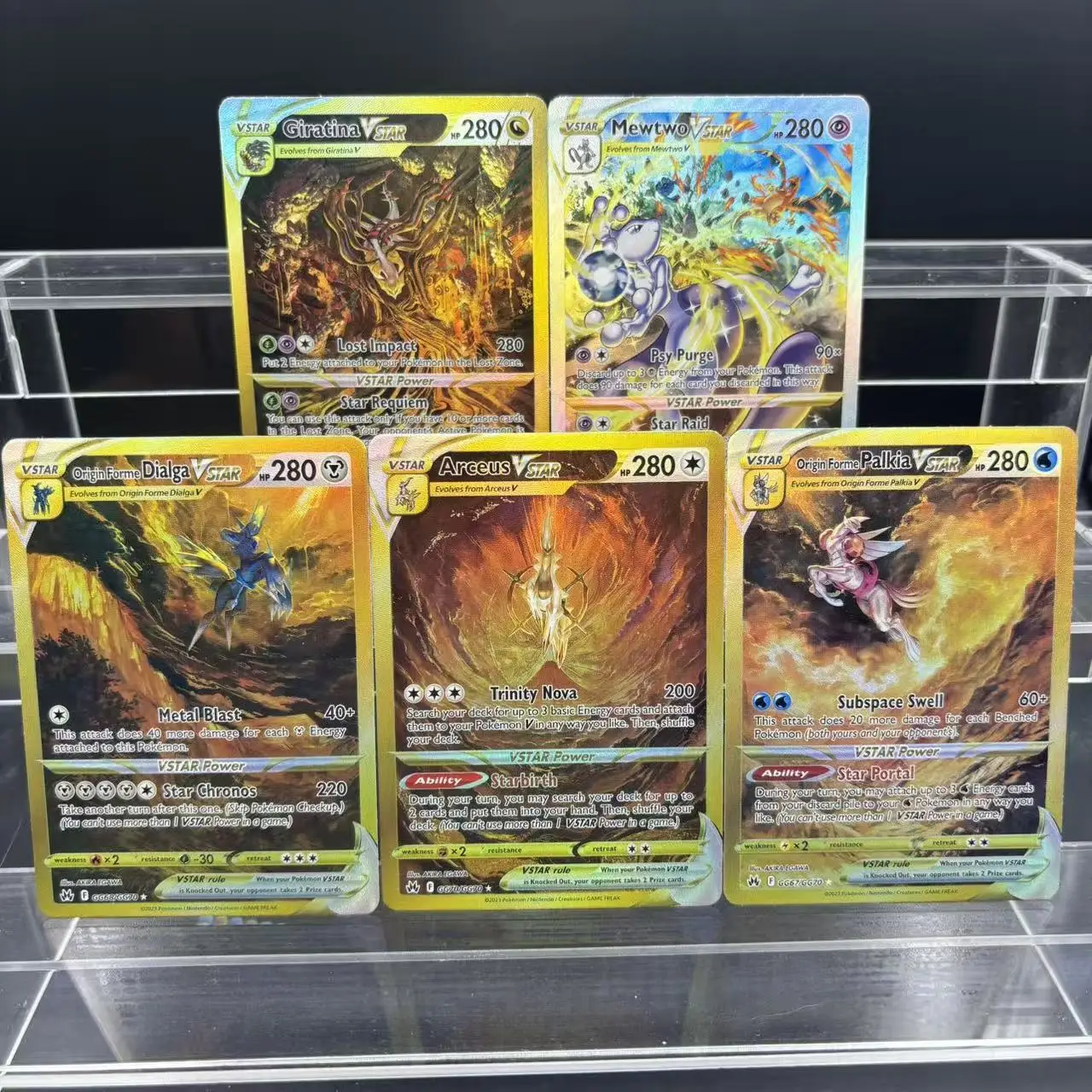 

5 шт./компл., самодельная карта Ptcg, английская Giratina Arceus Mewtwo Mew Moltres, преломляющая флэш-карта, сделай сам, аниме, коллекционная карта, подарочная игрушка