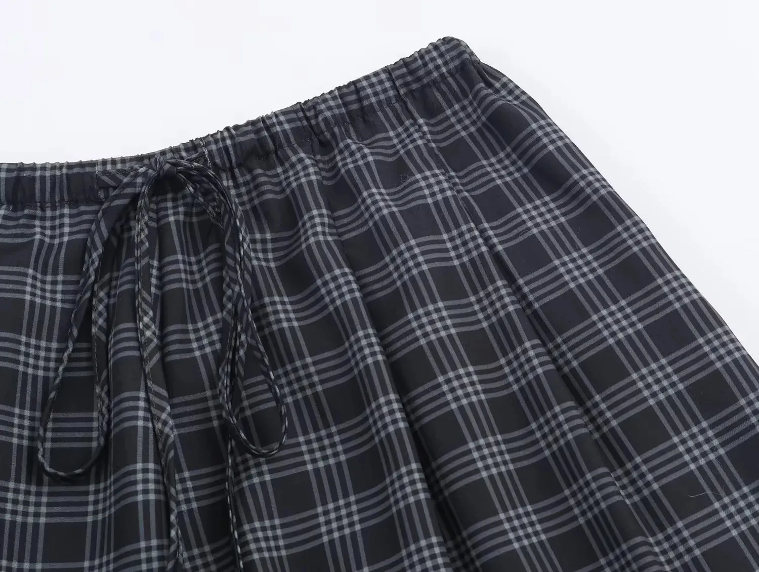 Frauen 2025, Herbst Mode Vielseitige Pumphose Plaid Gedruckt Lose Hosen Weibliche High-Taille Kordelzug Casual Hosen – Detail 10