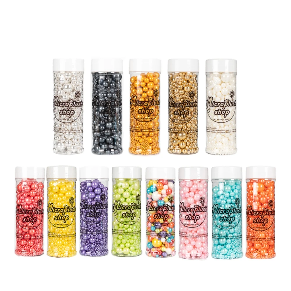 Bunte Perlenstreusel, Kuchendekoration, verschiedene Größen zum Backen von Kuchen, Cupcakes, Keksen – Muttertags- und Geburtstagsparty-Zubehör, 130 g/4,58 Unzen – Detail 1