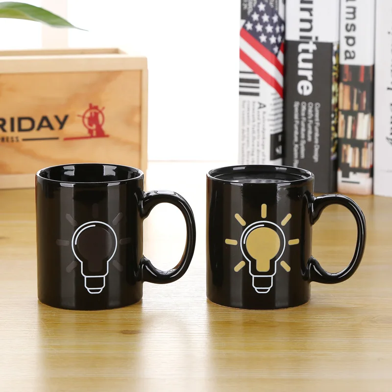 1PC Creative and Fun Mugs with Color-changing Effect Coffee Mugs Ceramic Tableware Household Goods Creative Gift