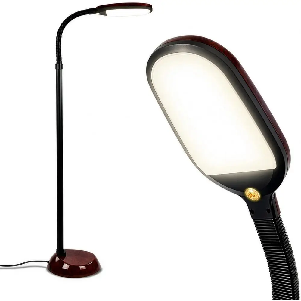 

Adjustable LED Floor Reading Lamp for Living Spaces, Bedrooms, and Offices in Havana Brown