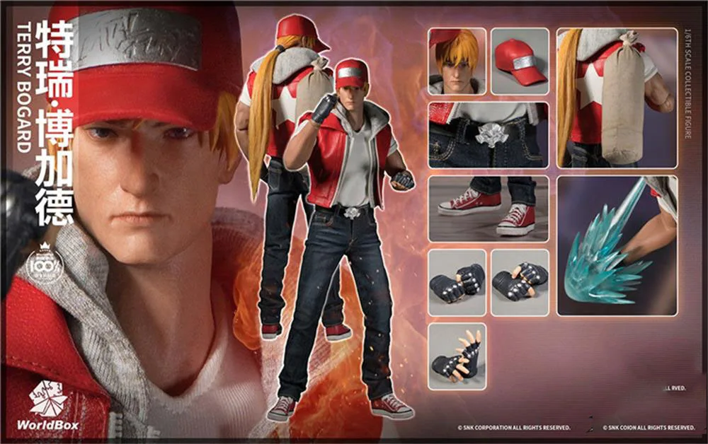 

WorldBox KF008 1/6th Game Player Elements King Of The Fighters Terry Bogard Moveable Action Figures For Collectable DIY