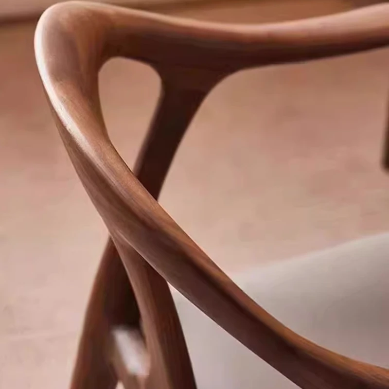 Nordic Retro Solid Wood Walnut Duck Billed Chair,minimalist Study,restaurant,Chinese Negotiation Dining Chair,negotiation Chairs