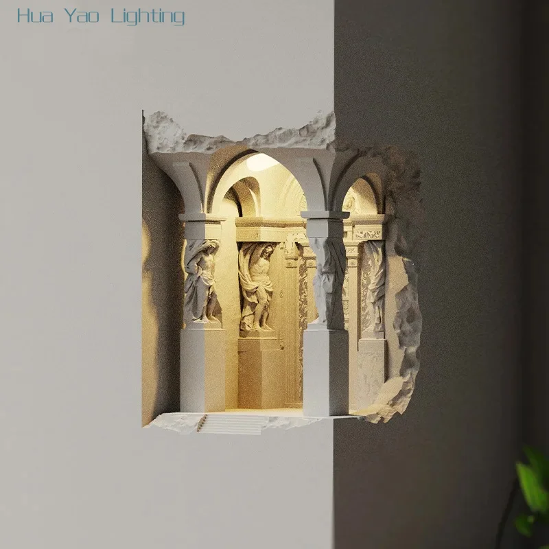 Corner Embedded Sconces Modern Wall Lamp for Bedroom Indoor Wall Light Fixture Home Decor Walkway Aisle Wall Sconce Lighting