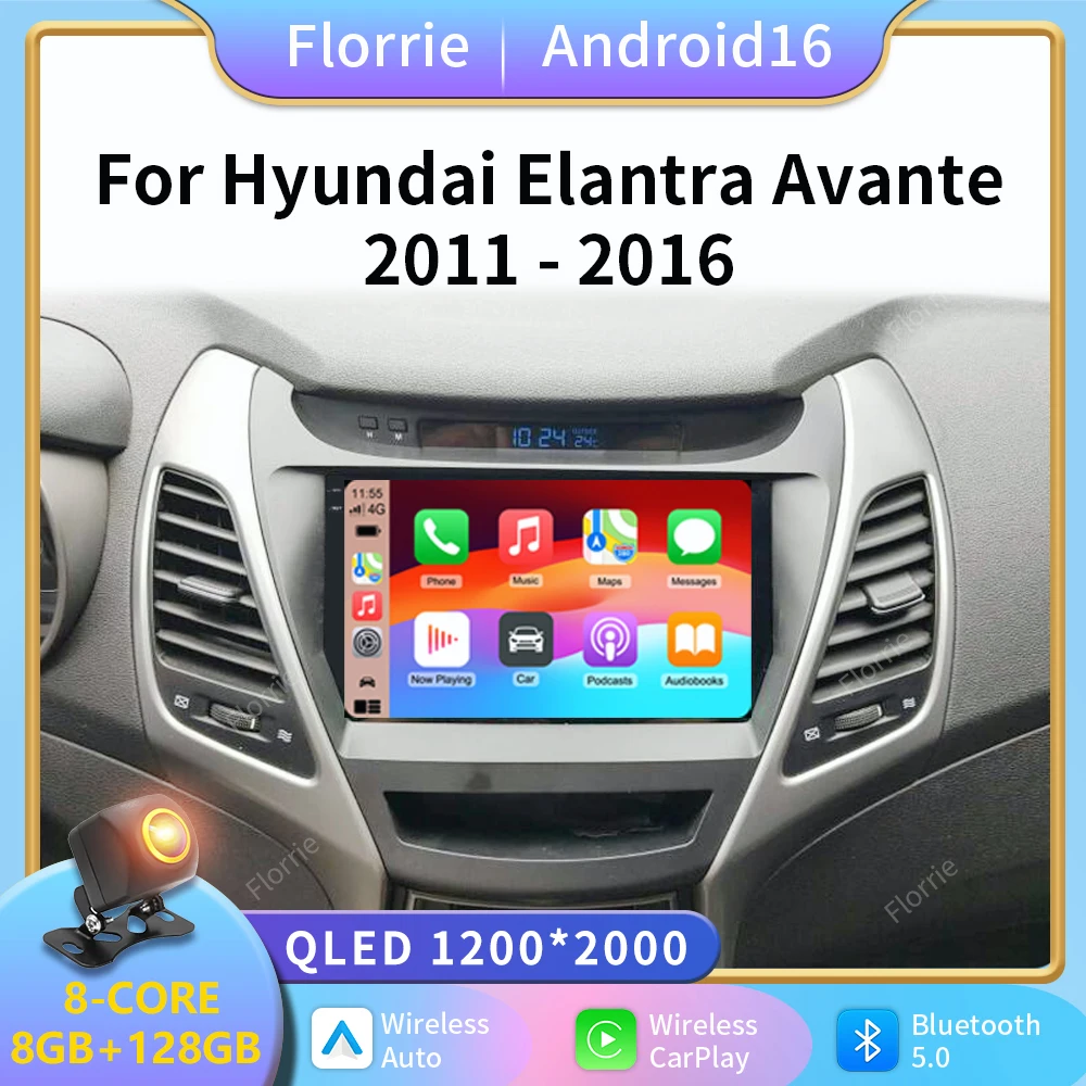 2K For Hyundai Elantra Avante md I35 2011 2012 2013 2014 2015 2016 Android Carplay Car Radio Multimedia 8 CORE Navigation GPS 5G