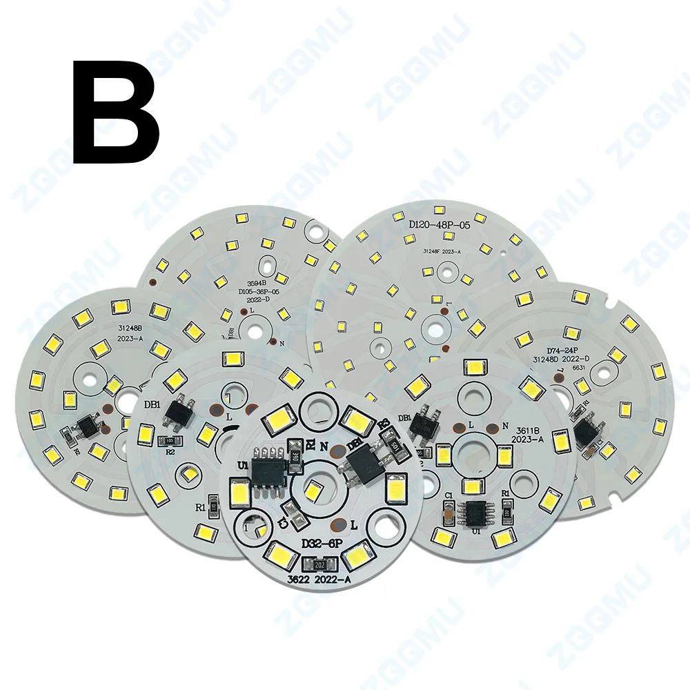 1PCS Chip di lampadina LED 5W 7W 12W 15W 18W 24W 40W 50W 80W 100W 150W AC 220V SMD Lampada rotonda Perline LED Lampadina Faretto Lampadina Chip di