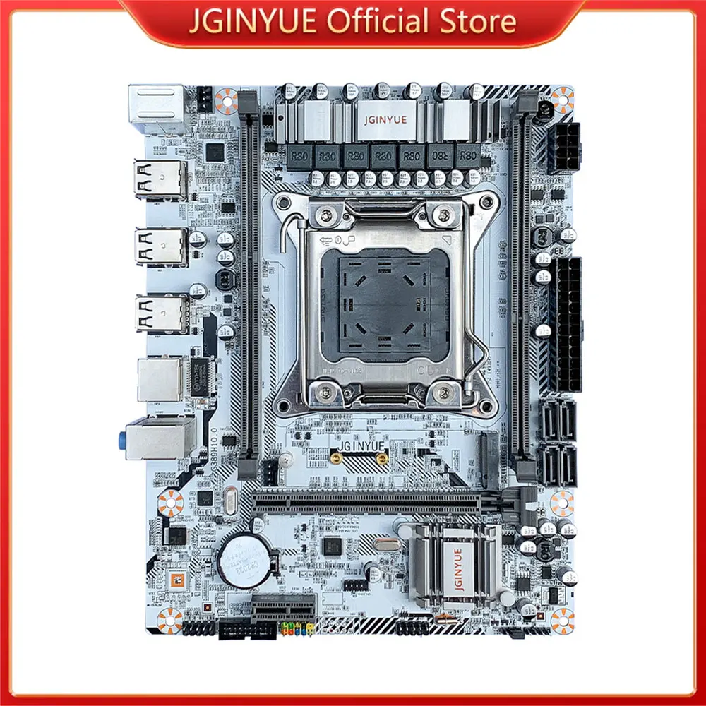 

JGINYUE X79 LGA 2011 M-ATX Mainboard Support Intel Xeon E5 v1 v2 DDR3 Memory 1333MHz 32GB M.2 NVME SATA USB3.0 JY-X79M-V3