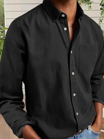 Men s Long Sleeve Plaid Button Down Shirt Casual  Fit Flannel Checkered Shirts for Fall Streetwear Fashion