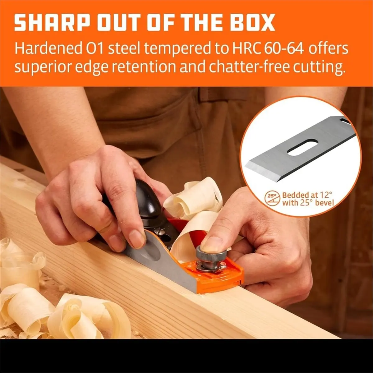 Home Tool Low Angle Wood Planer, Woodworking Planer for Low Angle Planing, Woodworking Planer Knifes for Manual Planing