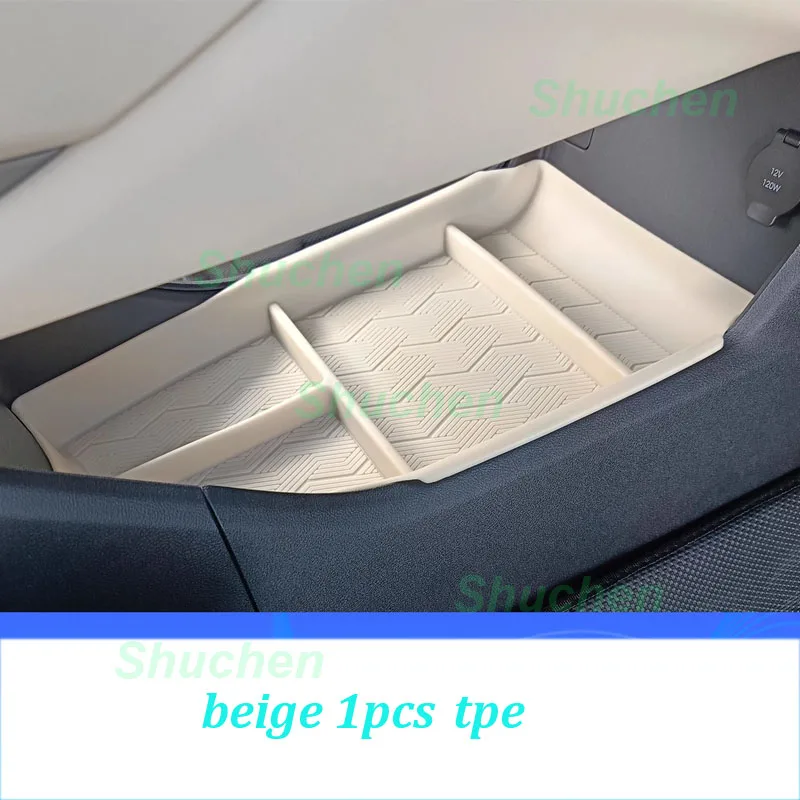 Car Under Central Console Storage Box for BYD Qin L DMI 2024 Under Center TPE Storage Separation Box Interior Accessories