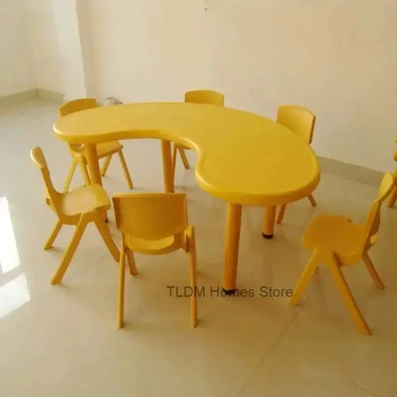 

Plastic Study Bedroom Children Tables Kids Home Furniture Writing Table Kindergarten Education Game Desk Child Eating Desks Bc