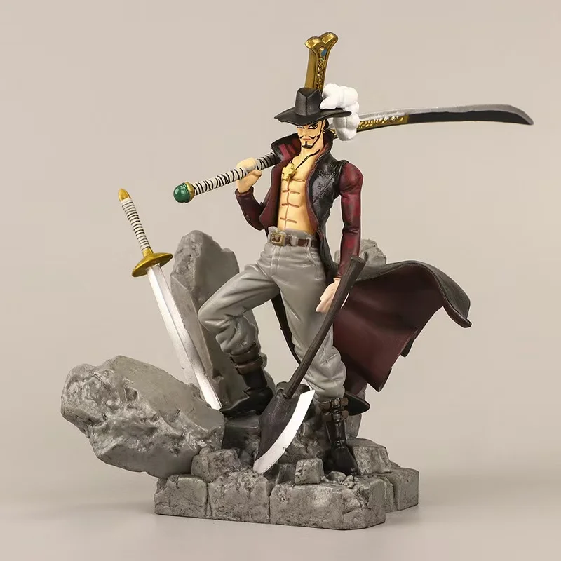 One Piece Anime Figure Eagle Eye Dracule Mihawk Top 14cm Figures War PVC Action Figure Model Toys Ornaments Doll Gift