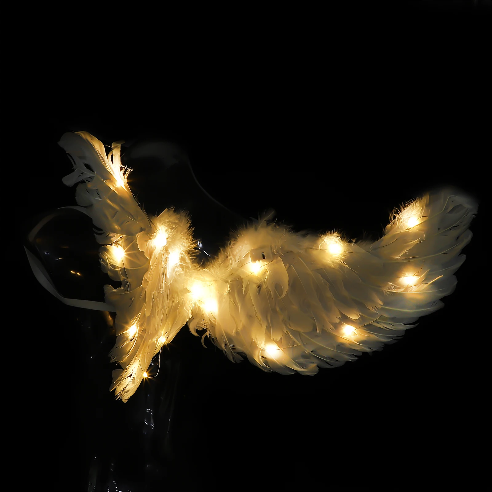

1pc Wings Warm LED Medium Size Girls Costume Prop Plume Decor Party Supply Performance Accessory Safe Skin