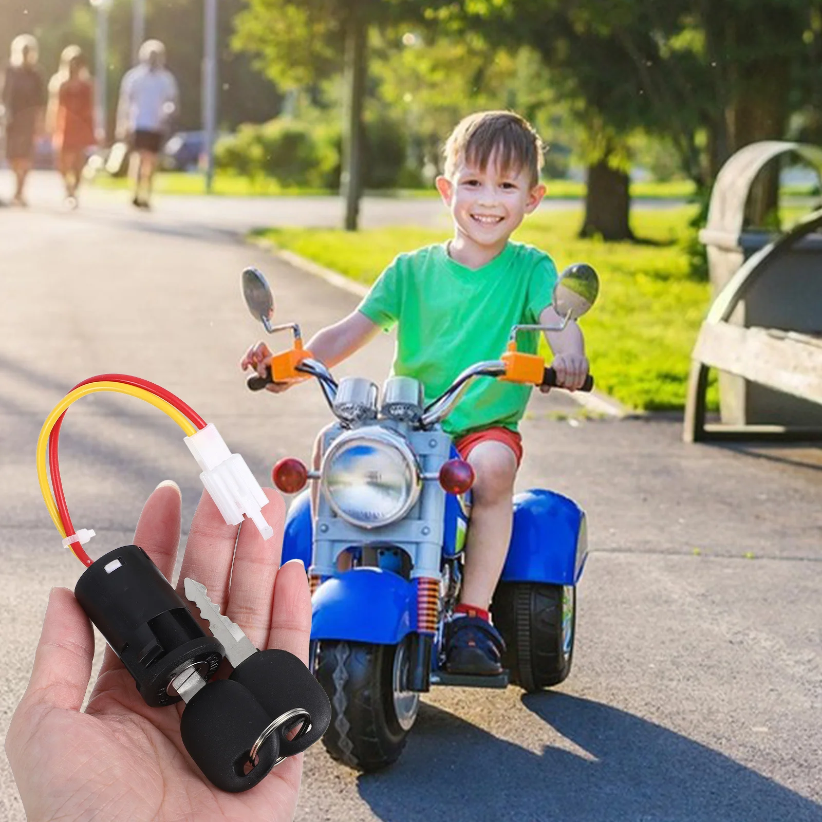 

Electric Scooter Key Switch Lock Reliable Power Control for Kids Electric Vehicles Easy Use Waterproof Toggle