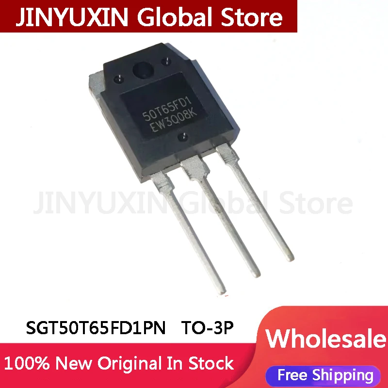 2-10Pcs  50T65FD1 SGT50T65FD1PN IGBT 50A 650V TO-3P Stock Wholesale