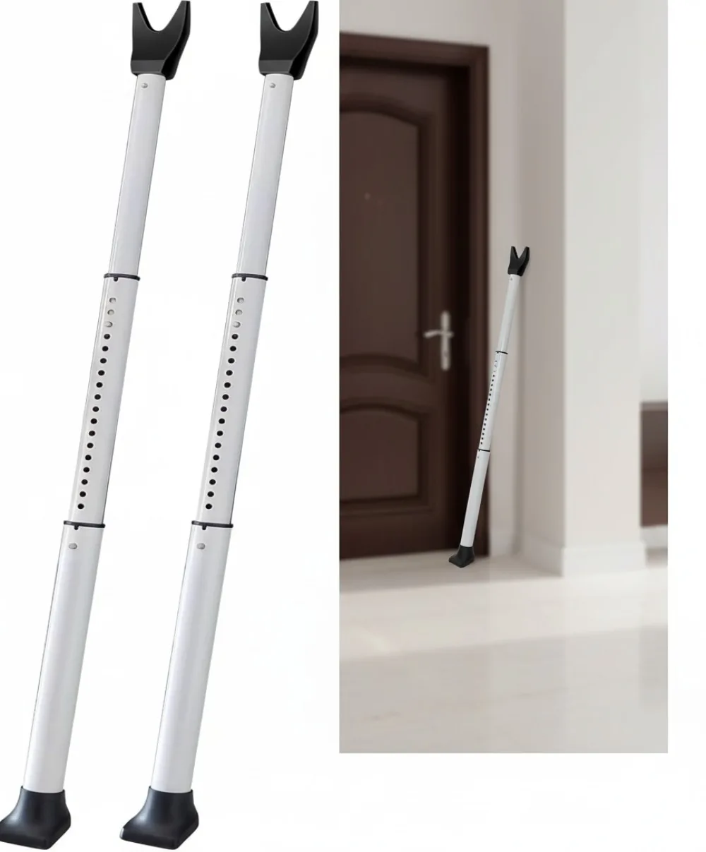 شريط أمان للباب قابل للتعديل شديد التحمل، قضيب قفل بقوة 400 رطل لأبواب الشاشة المنزلقة لغرفة الفندق #1