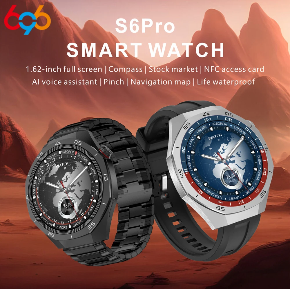 

Outdoor Blue Tooth Call Smart Watches Sports Fitness Heart Rate Monitor Music Compass Smartwatch Men Women NFC Map Navigation