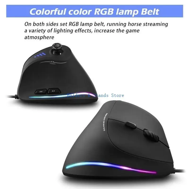 Y4UE Gaming Ergonycic Ergonycic мыши программируемых кнопок Регулируемые 10000DPI Перевеченные вертикальные игровые мыши для