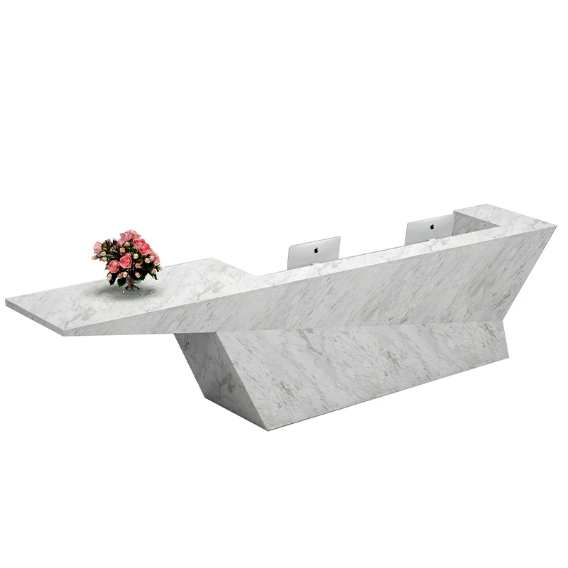 

Marble creative front desk special-shaped fashion cashier hotel lobby service desk club reception desk