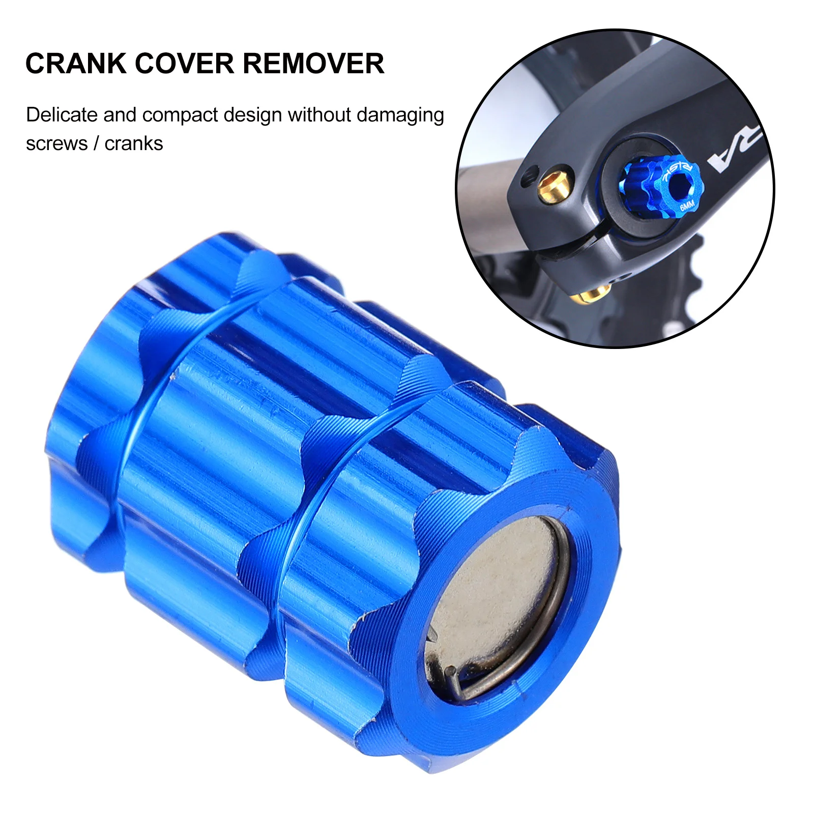 

Bike Crank Cover Wrench Aluminum Alloy Compact Design with Strong Magnet for Easy Storage and Use Crank Cover Remover