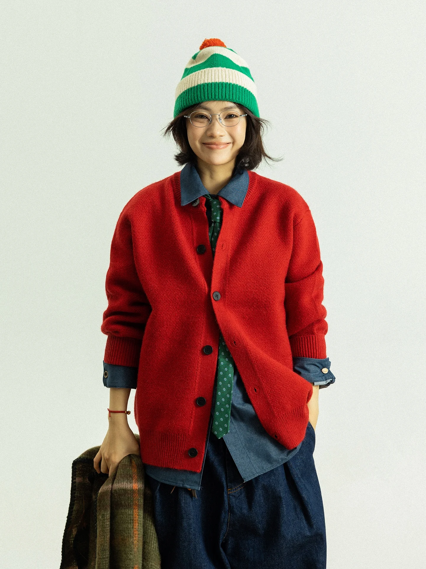 

GoodNorth красный вязаный свитер пальто свободного покроя High End Feeling Lazy Sle для мужчин и женщин осень зима Новый год специальный