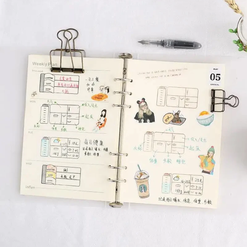 1pcs Yearly Monthly Weekly Plan To Do List Planner Time Schedule Plan Photosensitive Seal/Stamp for Scrapbooking Photo Album