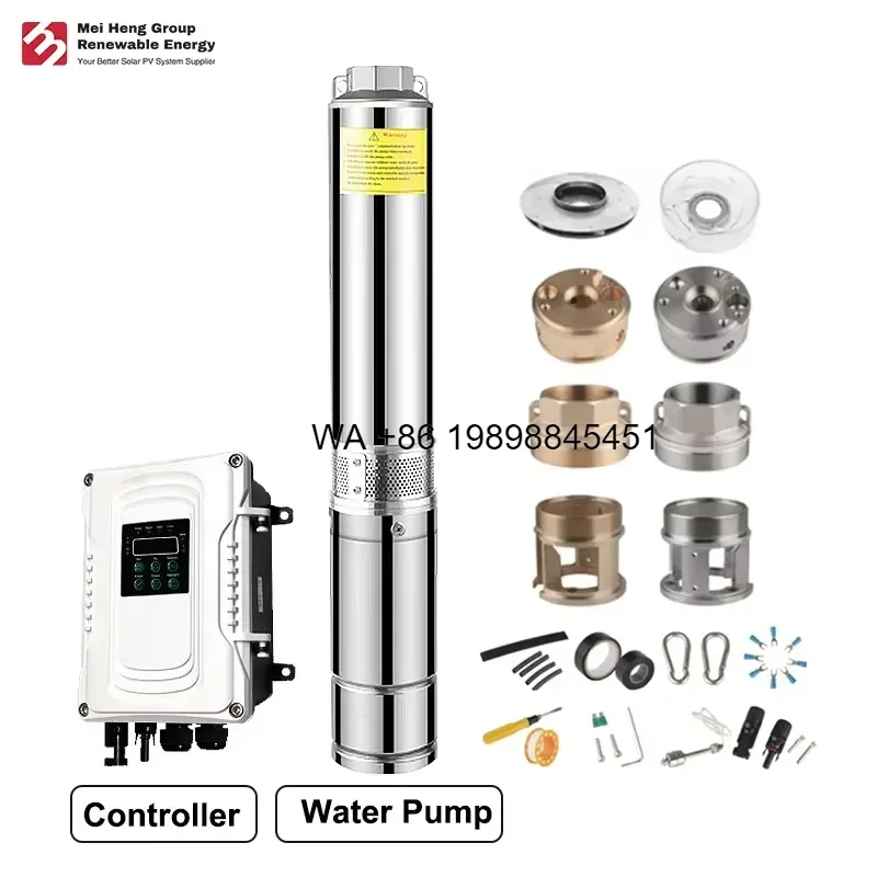 Wmwmnu for Solar Panel Full Kit 3inch Surface Irrigation Borehole Deep Well Hybrid Solar Water Pump view 4
