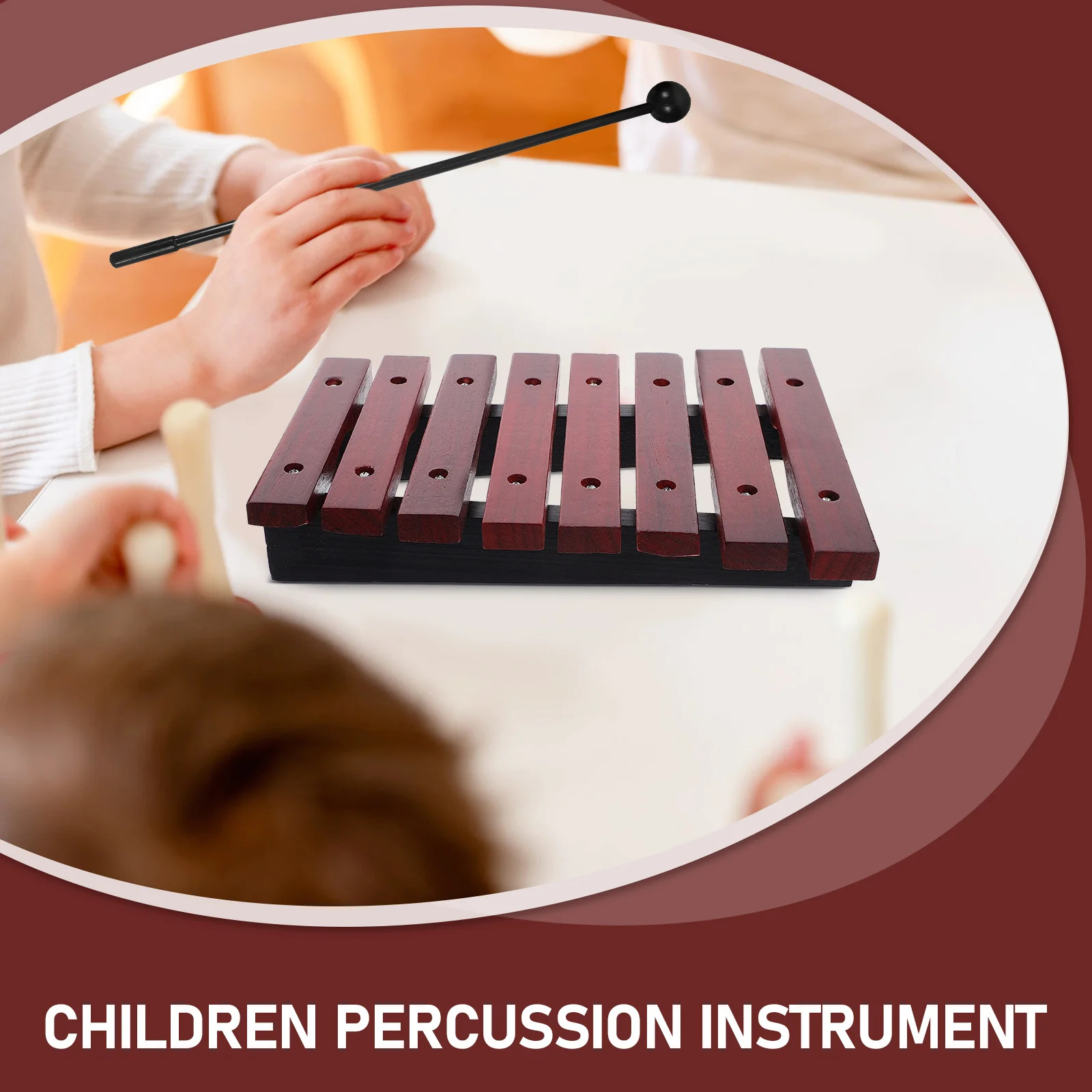 

1Set Hand-Knocking 8-Note Wooden Xylophone Percussion Musical Instrument for Brain Development Fun Learning Gift for