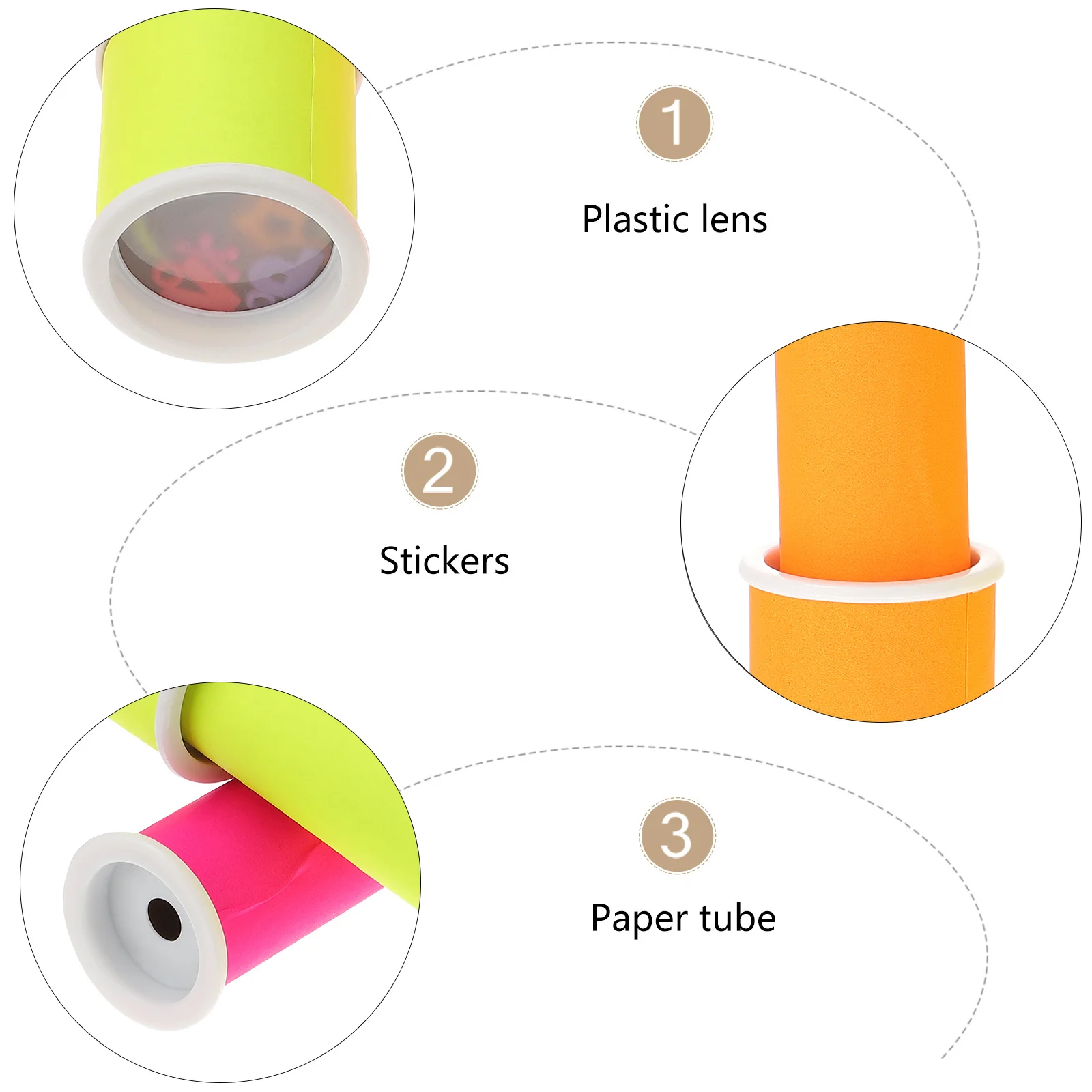 

3Sets DIY Kaleidoscope Making Kit Premium Educational Science Developmental Kids Materials DIY Kaleidoscope Materials