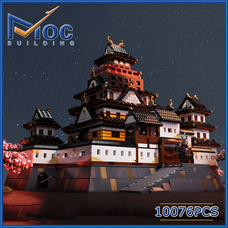 10076Pcs MOC Medieval Japan Shogun Castle Building Blocks Handmade DIY Toys Collect Artworks  Gift for Children