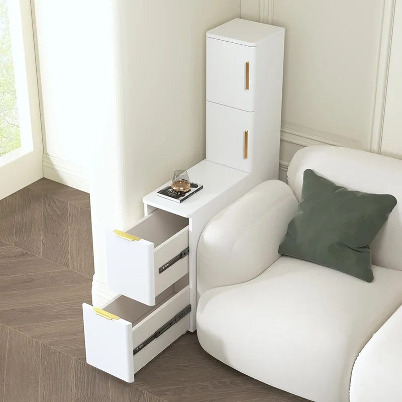 Sofa side cabinet, small tea table, locker, seam edge, living room corner, light luxury combination storage cabinet