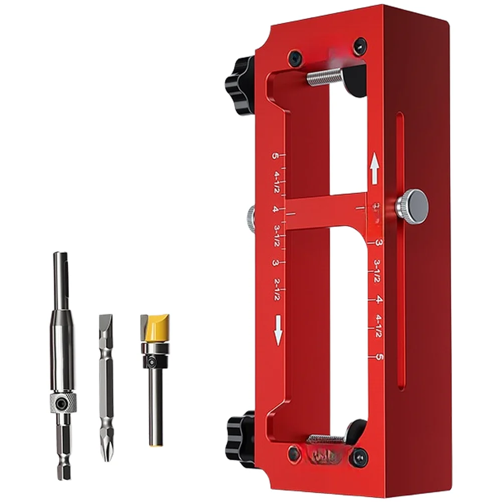 Hinge Drilling Fixture Door Hinge Hole Locator Inge Mortising Jig Drilling Locator Fixture For 1/4