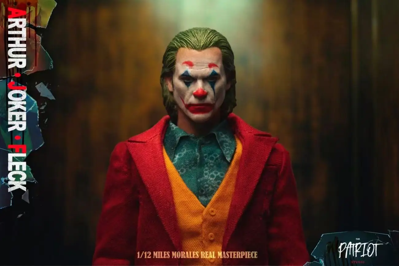 thumbnail image 2 of 1/6 Scale Joaquin Phoenix Joker Head Sculpt – For 12" Hot Toys Figure BD001 2 of 6