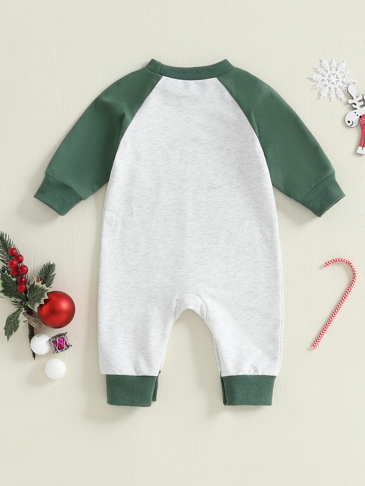 

Toddler Holiday Hooded Romper with Reindeer Print and Fleece Lining Cozy Winter Jumpsuit for Baby Boys and Girls Warm Christmas