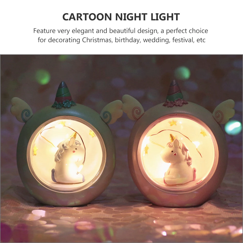 

1pcs Night Light Lamp Resin Cartoon Night Light Cartoon Led For Bedroom Kids Room Nursery Table Desktop Decoration Gift