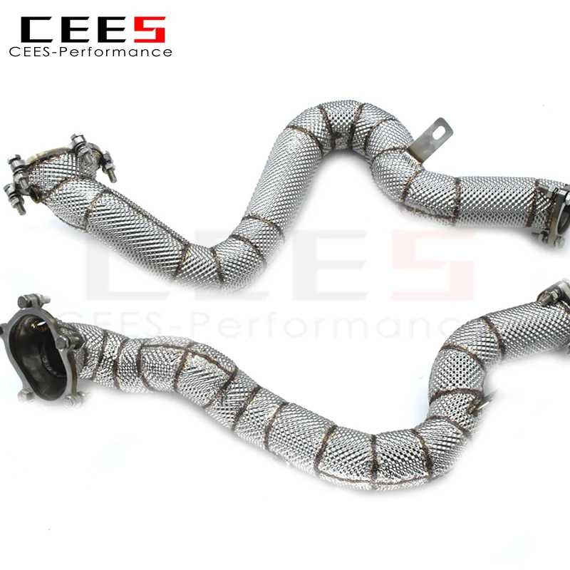 CEES Downpipe for AUDI RS6 4.0T 2013-2018 Tuning Performance No Cat Catless Downpipe Exhaust Downpipe Exhaust Pipe