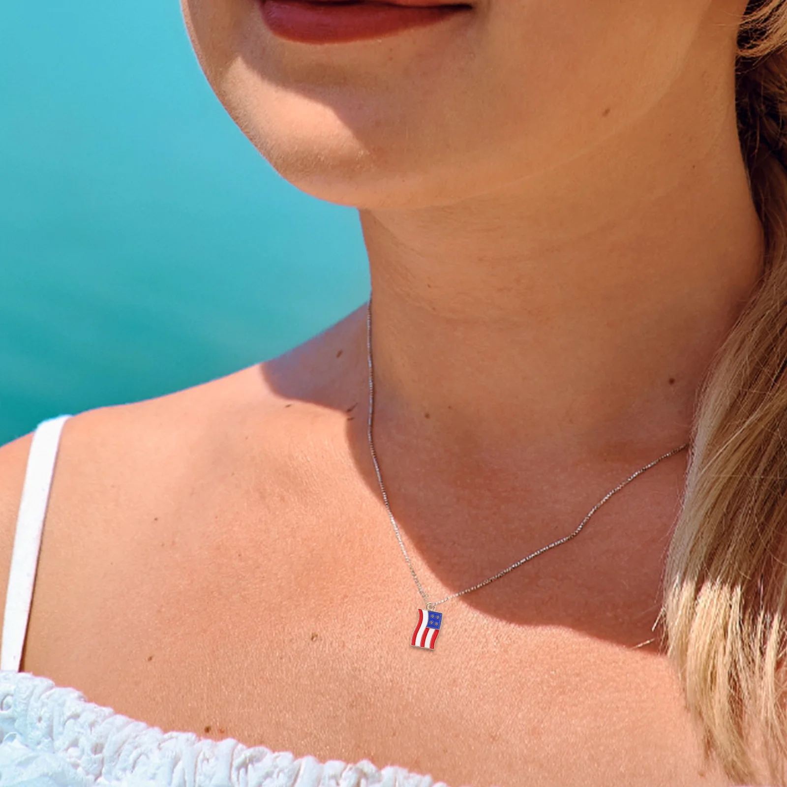 

20Pcs American Flag Charms Jewelry Making Pendants Lightweight DIY Earrings Necklace Keychain Bracelets Accessories