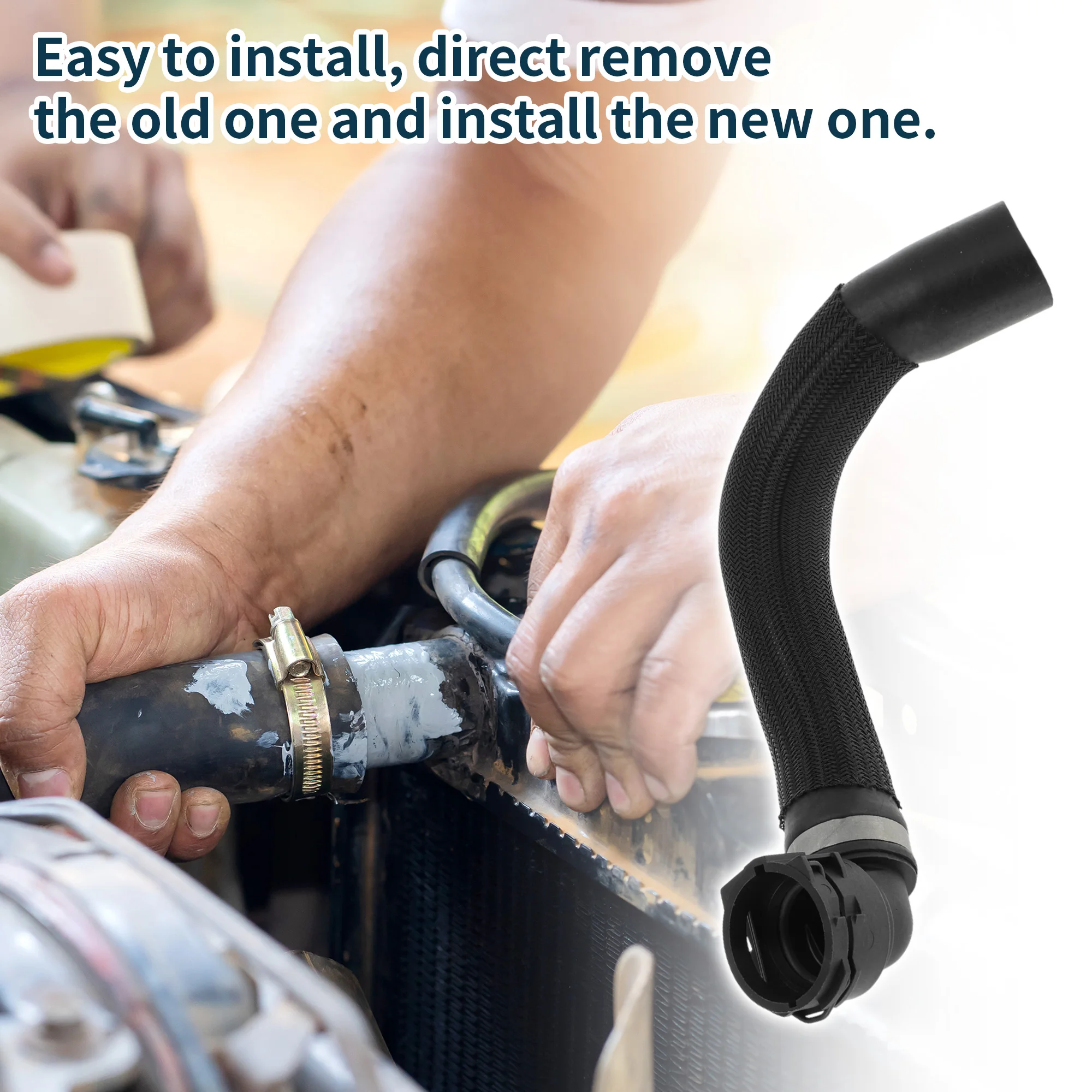 Wąż chłodnicy UXCELL, wąż nagrzewnicy, wąż wylotowy chłodnicy do BMW Mini Cooper 2020-2023 nr 17128658481, gumowy przewód spustowy