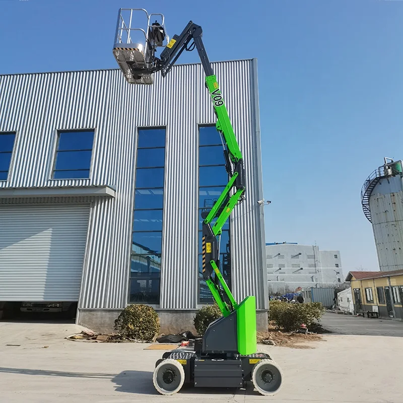 

Electric Hybrid Articulating Boom Lift Aerial Work Platform with Automatic Leveling System for Construction Maintenance Projects