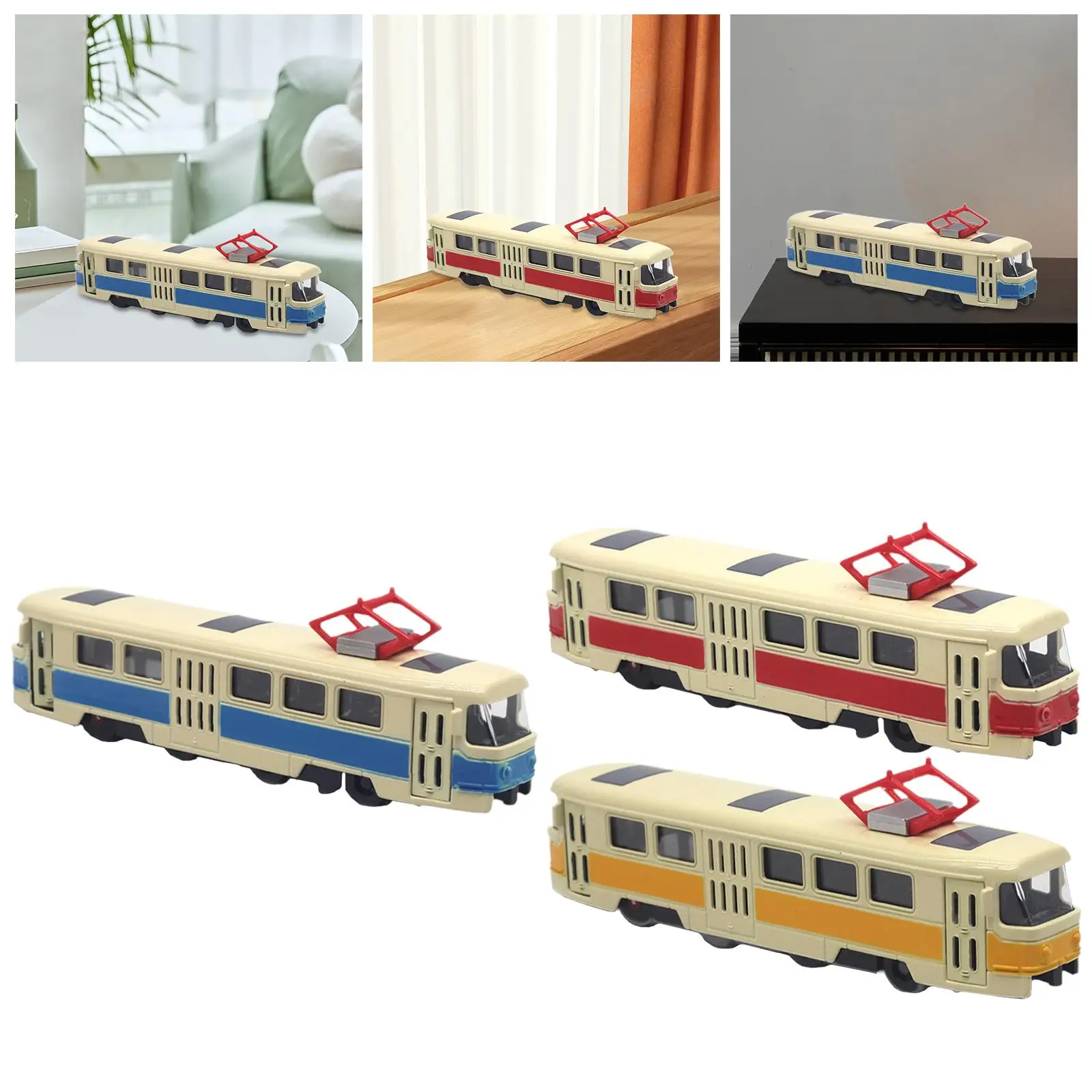 1:90 Scale Diecast Alloy Bus Vehicles Pull Back Car Toy for Party Favors