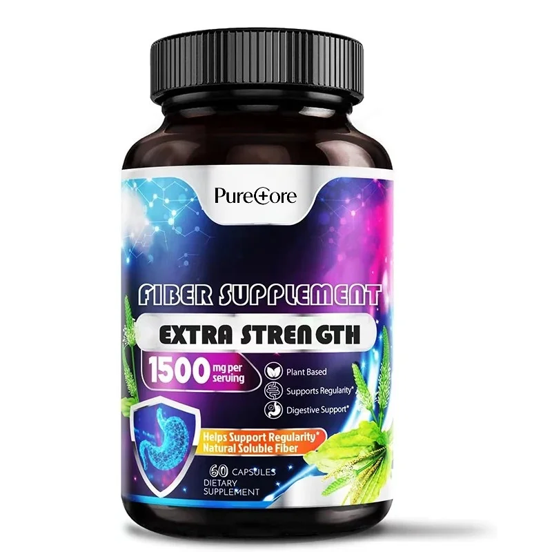 Plantago Asiatica Shell 1500mg, 60 Capsules Supplement, Supports Digestive and Colon Health, Non GMO, Gluten Free, Vegan