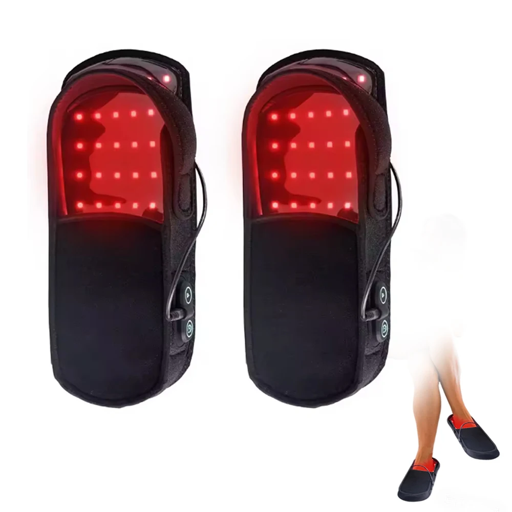Red Light Infrared Therapy Slippers 660nm 850nm  Heated Acupressure Massage for Foot Toe Pain Relief Improve Blood Circulation