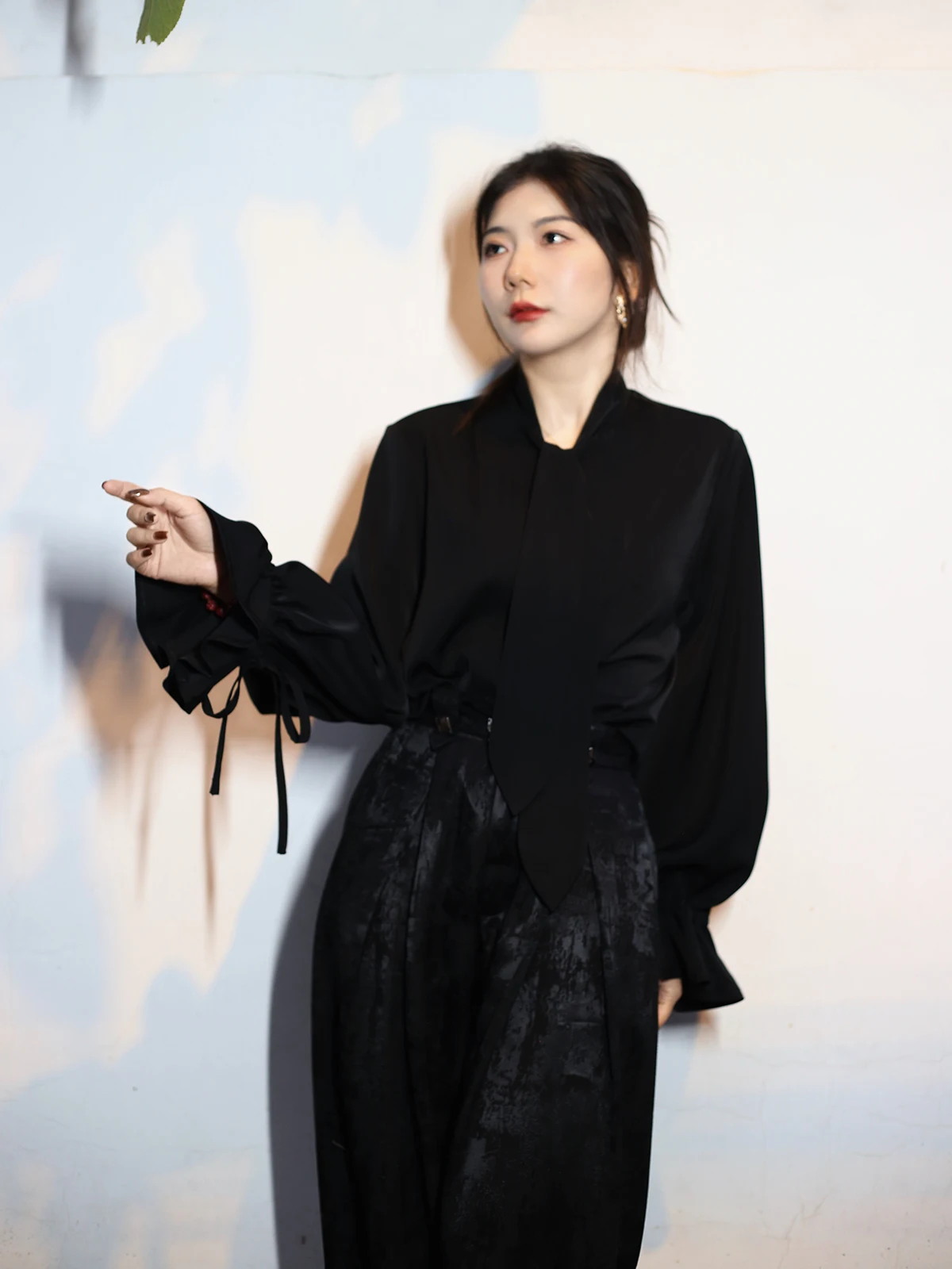 

Новая женская шелковая блузка Bla Silk премиум-класса с длинным рукавом, дизайнерская, маленького размера, для повседневной носки, винтажная, свободного кроя, стройнящая